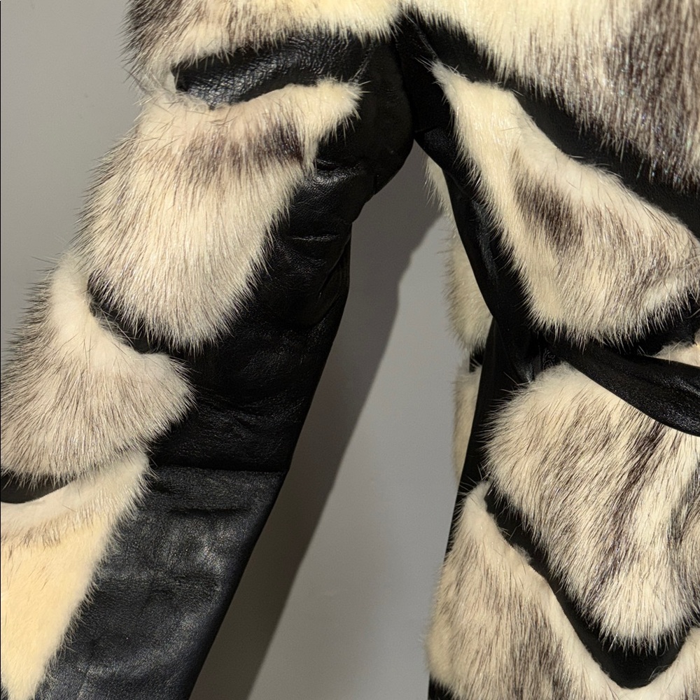 Chic Ken Nanfelt Fur and Leather Patterned Jacket - Picture 3 of 8